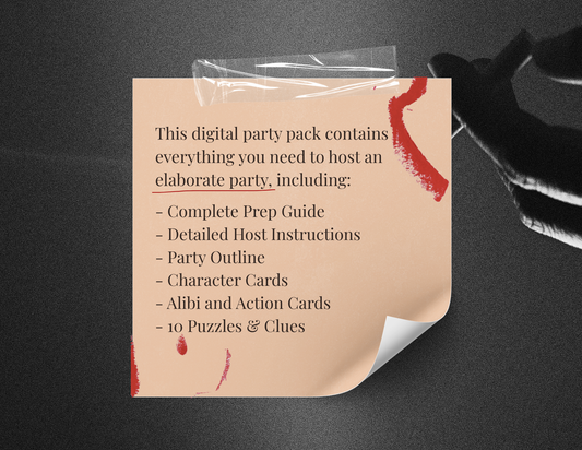 Murder Mystery Digital Party Kit - 1990s Cult Theme