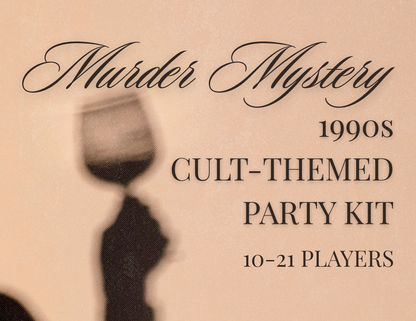 Murder Mystery Digital Party Kit - 1990s Cult Theme