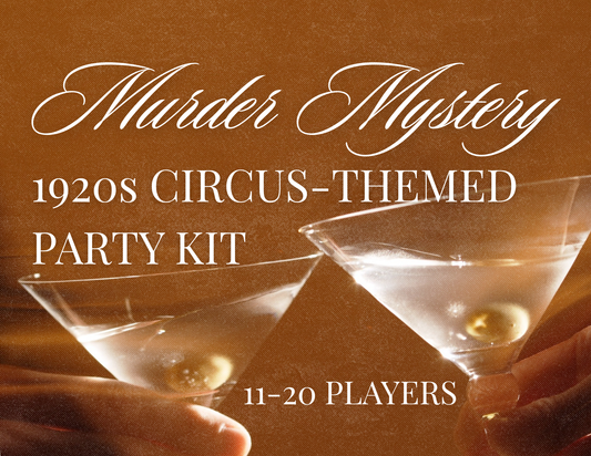 Murder Mystery Digital Party Kit - 1920s Circus Theme